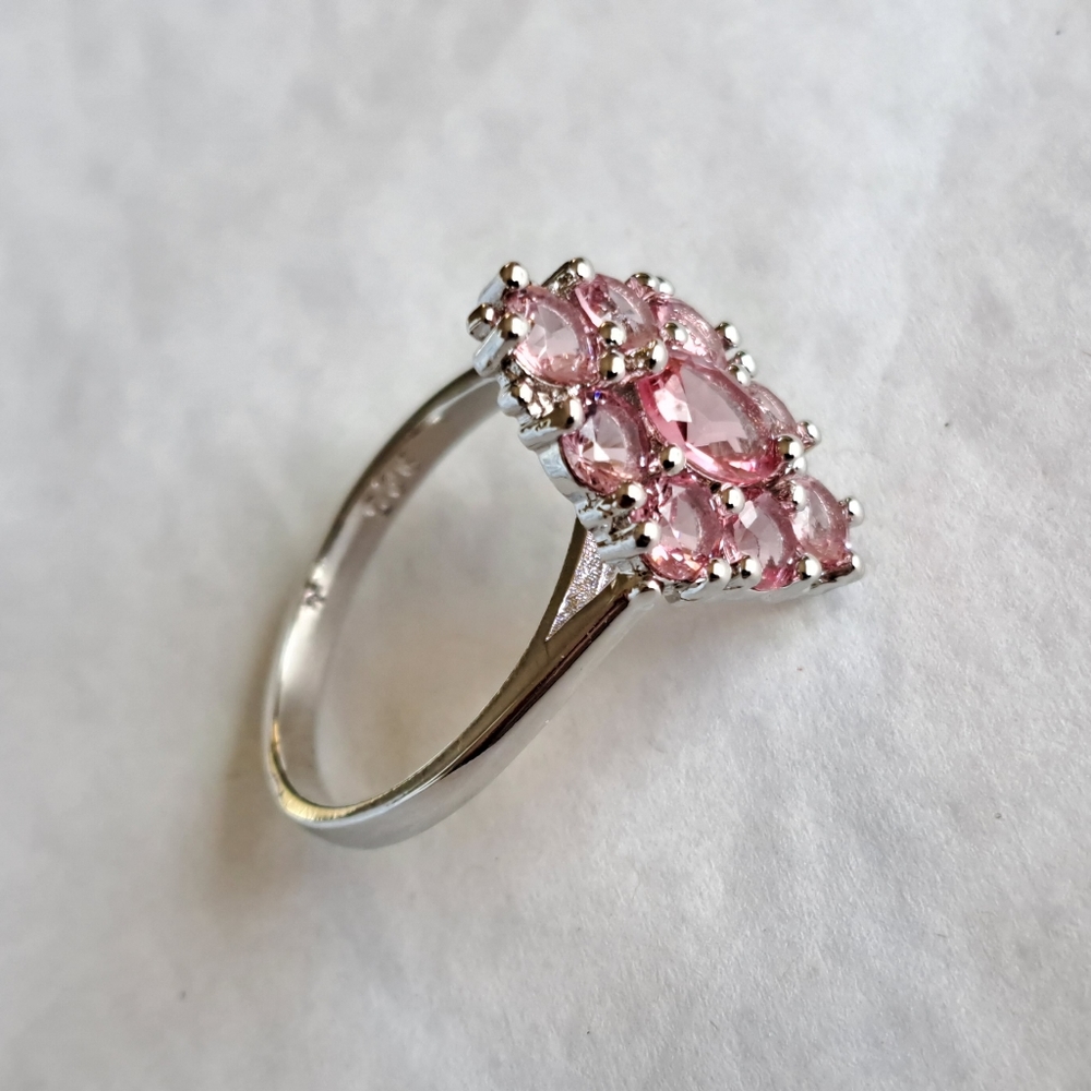 Pink Zircon Cocktail Ring - Picture 5 of 12